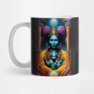 Hanuman Baby with mother Gaia Mug